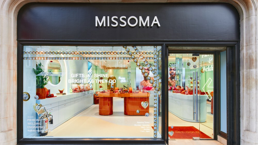 The exterior of Missoma's new Marylebone flagship.